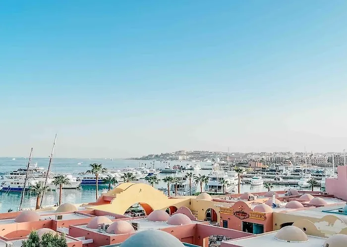 Sunny Sea View Marina On Private Roof Apartman Gurdaka